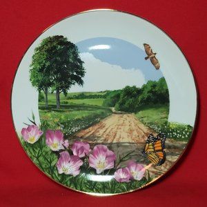 VTG Decorative Plate Royal Windsor Buttercup Wildflowers of the South Gold Trim